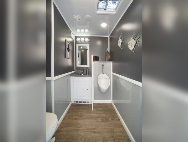 2-Station Restroom Trailer Sink and Urinal